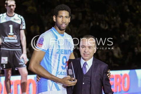  29.03.2015 BERLIN GERMANY<br />SIATKOWKA LIGA MISTRZOW MEN CEV VOLLEYBALL CHAMPIONS LEAGUE FINAL FOUR 2014/2015 - FINAL<br />MATCH ASSECO RESOVIA - ZENIT KAZAN<br />N/Z WILFREDO VENERO LEON NAGRODA INDYWIDUALNA<br /> 