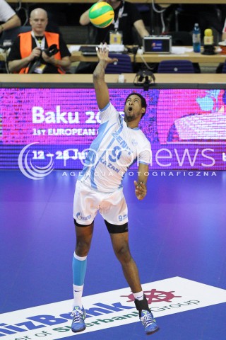  29.03.2015 BERLIN GERMANY<br />SIATKOWKA LIGA MISTRZOW MEN CEV VOLLEYBALL CHAMPIONS LEAGUE FINAL FOUR 2014/2015 - FINAL<br />MATCH ASSECO RESOVIA - ZENIT KAZAN<br />N/Z WILFREDO LEON SYLWETKA<br /> 