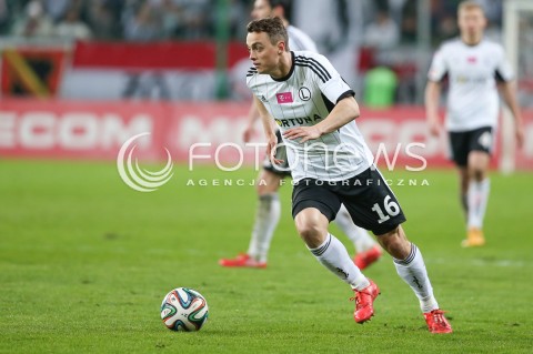  04.04.2015 WARSZAWA PILKA NOZNA<br />SEZON 2014/2015 FOOTBALL POLISH T-MOBILE EKSTRAKLASA<br />MECZ LEGIA WARSZAWA - PIAST GLIWICE NA STADIONIE MARSZALKA JOZEFA PILSUDSKIEGO<br />N/Z MICHAL MASLOWSKI<br /> 