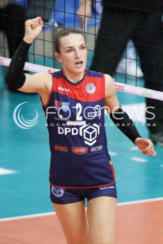  11.04.2015 RZESZOW <br />SIATKOWKA ORLEN LIGA 2014/2015 WOMEN VOLLEYBALL POLAND POLISH ORLENLIGA LEAGUE SEASON 2014/2015 <br />MECZ DEVELOPRES SKYRES RZESZOW - SK BANK LEGIONOVIA LEGIONOWO<br />N/Z DARIA PASZEK RADOSC EMOCJE SYLWETKA <br /> 