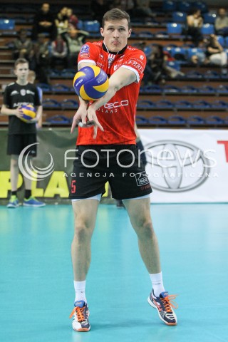  11.04.2015 RZESZOW <br />SIATKOWKA MEN VOLLEYBALL SEASON 2014/2015 <br />MECZ SPARINGOWY<br />ASSECO RESOVIA RZESZOW - VFB FRIEDRICHSHAFEN<br />N/Z LUKAS TICHACEK SYLWETKA<br /> 