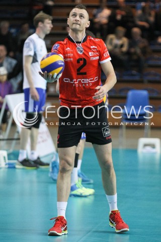  11.04.2015 RZESZOW <br />SIATKOWKA MEN VOLLEYBALL SEASON 2014/2015 <br />MECZ SPARINGOWY<br />ASSECO RESOVIA RZESZOW - VFB FRIEDRICHSHAFEN<br />N/Z PAUL LOTMAN SYLWETKA <br /> 