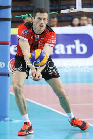  11.04.2015 RZESZOW <br />SIATKOWKA MEN VOLLEYBALL SEASON 2014/2015 <br />MECZ SPARINGOWY<br />ASSECO RESOVIA RZESZOW - VFB FRIEDRICHSHAFEN<br />N/Z RAFAL BUSZEK SYLWETKA <br /> 