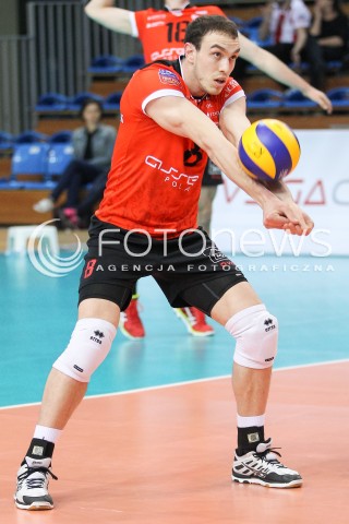  11.04.2015 RZESZOW <br />SIATKOWKA MEN VOLLEYBALL SEASON 2014/2015 <br />MECZ SPARINGOWY<br />ASSECO RESOVIA RZESZOW - VFB FRIEDRICHSHAFEN<br />N/Z MARKO IVOVIC SYLWETKA <br /> 