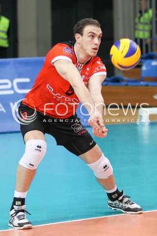  11.04.2015 RZESZOW <br />SIATKOWKA MEN VOLLEYBALL SEASON 2014/2015 <br />MECZ SPARINGOWY<br />ASSECO RESOVIA RZESZOW - VFB FRIEDRICHSHAFEN<br />N/Z MARKO IVOVIC SYLWETKA <br /> 
