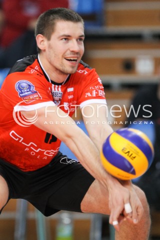  11.04.2015 RZESZOW <br />SIATKOWKA MEN VOLLEYBALL SEASON 2014/2015 <br />MECZ SPARINGOWY<br />ASSECO RESOVIA RZESZOW - VFB FRIEDRICHSHAFEN<br />N/Z DAWID KONARSKI SYLWETKA<br /> 