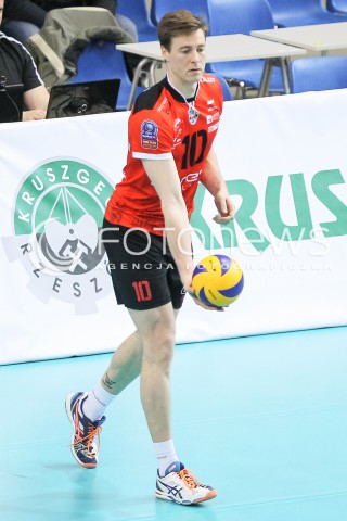  11.04.2015 RZESZOW <br />SIATKOWKA MEN VOLLEYBALL SEASON 2014/2015 <br />MECZ SPARINGOWY<br />ASSECO RESOVIA RZESZOW - VFB FRIEDRICHSHAFEN<br />N/Z JOCHEN SCHOPS SYLWETKA <br /> 