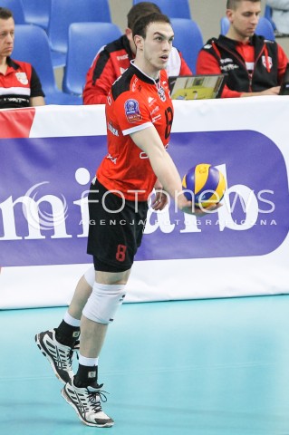  11.04.2015 RZESZOW <br />SIATKOWKA MEN VOLLEYBALL SEASON 2014/2015 <br />MECZ SPARINGOWY<br />ASSECO RESOVIA RZESZOW - VFB FRIEDRICHSHAFEN<br />N/Z MARKO IVOVIC SYLWETKA <br /> 