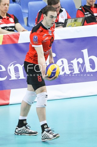  11.04.2015 RZESZOW <br />SIATKOWKA MEN VOLLEYBALL SEASON 2014/2015 <br />MECZ SPARINGOWY<br />ASSECO RESOVIA RZESZOW - VFB FRIEDRICHSHAFEN<br />N/Z MARKO IVOVIC SYLWETKA <br /> 