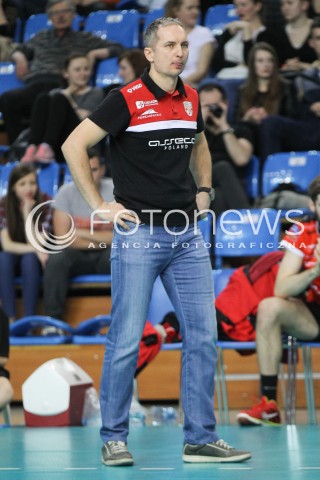  11.04.2015 RZESZOW <br />SIATKOWKA MEN VOLLEYBALL SEASON 2014/2015 <br />MECZ SPARINGOWY<br />ASSECO RESOVIA RZESZOW - VFB FRIEDRICHSHAFEN<br />N/Z ANDRZEJ KOWAL - TRENER ( HEAD COACH ) SYLWETKA <br /> 