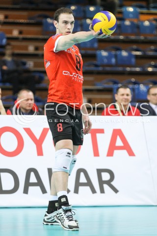  11.04.2015 RZESZOW <br />SIATKOWKA MEN VOLLEYBALL SEASON 2014/2015 <br />MECZ SPARINGOWY<br />ASSECO RESOVIA RZESZOW - VFB FRIEDRICHSHAFEN<br />N/Z MARKO IVOVIC SYLWETKA <br /> 
