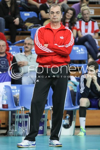  11.04.2015 RZESZOW <br />SIATKOWKA MEN VOLLEYBALL SEASON 2014/2015 <br />MECZ SPARINGOWY<br />ASSECO RESOVIA RZESZOW - VFB FRIEDRICHSHAFEN<br />N/Z STELIAN MOCULESCU - I TRENER ( HEAD COACH ) SYLWETKA <br /> 