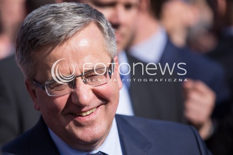  12.04.2015 LODZ<br />
WIZYTA BRONISLAWA KOMOROWSKIEGO W ALEKSANDROWIE LODZKIM<br />
N/Z PREZYDENT BRONISLAW KOMOROWSKI<br />
 