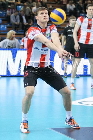  15.04.2015 RZESZOW<br />SIATKOWKA PLUSLIGA 2014/2015 MEN VOLLEYBALL POLAND POLISH PLUS LIGA LEAGUE SEASON 2014/2015 - FINAL 1. MECZ<br />MECZ ASSECO RESOVIA - LOTOS TREFL GDANSK<br />N/Z LUKAS TICHACEK SYLWETKA <br /> 
