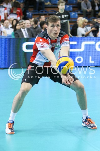  15.04.2015 RZESZOW<br />SIATKOWKA PLUSLIGA 2014/2015 MEN VOLLEYBALL POLAND POLISH PLUS LIGA LEAGUE SEASON 2014/2015 - FINAL 1. MECZ<br />MECZ ASSECO RESOVIA - LOTOS TREFL GDANSK<br />N/Z LUKAS TICHACEK SYLWETKA <br /> 