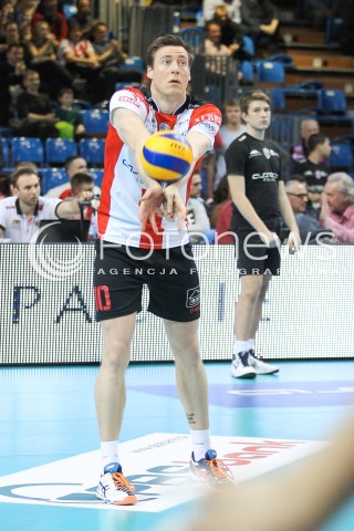  15.04.2015 RZESZOW<br />SIATKOWKA PLUSLIGA 2014/2015 MEN VOLLEYBALL POLAND POLISH PLUS LIGA LEAGUE SEASON 2014/2015 - FINAL 1. MECZ<br />MECZ ASSECO RESOVIA - LOTOS TREFL GDANSK<br />N/Z JOCHEN SCHOPS SYLWETKA <br /> 
