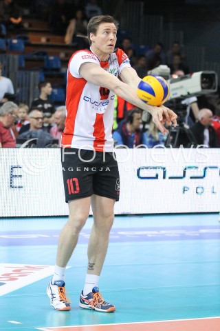 15.04.2015 RZESZOW<br />SIATKOWKA PLUSLIGA 2014/2015 MEN VOLLEYBALL POLAND POLISH PLUS LIGA LEAGUE SEASON 2014/2015 - FINAL 1. MECZ<br />MECZ ASSECO RESOVIA - LOTOS TREFL GDANSK<br />N/Z JOCHEN SCHOPS SYLWETKA <br /> 