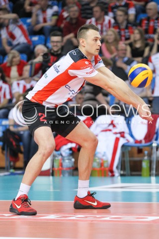  15.04.2015 RZESZOW<br />SIATKOWKA PLUSLIGA 2014/2015 MEN VOLLEYBALL POLAND POLISH PLUS LIGA LEAGUE SEASON 2014/2015 - FINAL 1. MECZ<br />MECZ ASSECO RESOVIA - LOTOS TREFL GDANSK<br />N/Z PAUL LOTMAN SYLWETKA <br /> 