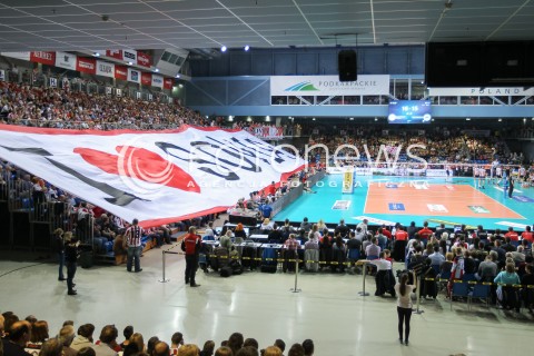  15.04.2015 RZESZOW<br />SIATKOWKA PLUSLIGA 2014/2015 MEN VOLLEYBALL POLAND POLISH PLUS LIGA LEAGUE SEASON 2014/2015 - FINAL 1. MECZ<br />MECZ ASSECO RESOVIA - LOTOS TREFL GDANSK<br />N/Z KIBICE HALA DOPING EMOCJE SEKTOROWKA I LOVE SOVIA<br /> 