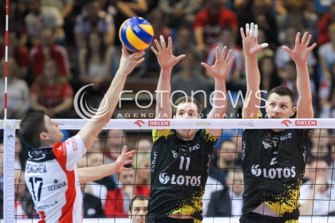  15.04.2015 RZESZOW<br />SIATKOWKA PLUSLIGA 2014/2015 MEN VOLLEYBALL POLAND POLISH PLUS LIGA LEAGUE SEASON 2014/2015 - FINAL 1. MECZ<br />MECZ ASSECO RESOVIA - LOTOS TREFL GDANSK<br />N/Z MURPHY TROY WOJCIECH GRZYB <br /> 