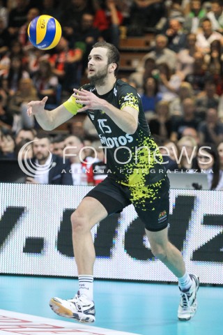  15.04.2015 RZESZOW<br />SIATKOWKA PLUSLIGA 2014/2015 MEN VOLLEYBALL POLAND POLISH PLUS LIGA LEAGUE SEASON 2014/2015 - FINAL 1. MECZ<br />MECZ ASSECO RESOVIA - LOTOS TREFL GDANSK<br />N/Z MATEUSZ MIKA SYLWETKA <br /> 