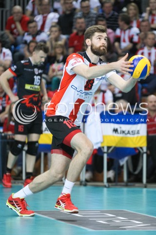  15.04.2015 RZESZOW<br />SIATKOWKA PLUSLIGA 2014/2015 MEN VOLLEYBALL POLAND POLISH PLUS LIGA LEAGUE SEASON 2014/2015 - FINAL 1. MECZ<br />MECZ ASSECO RESOVIA - LOTOS TREFL GDANSK<br />N/Z DAWID DRYJA SYLWETKA <br /> 