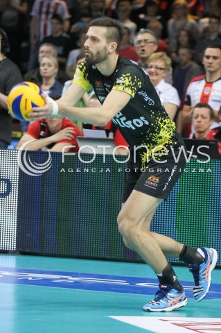  15.04.2015 RZESZOW<br />SIATKOWKA PLUSLIGA 2014/2015 MEN VOLLEYBALL POLAND POLISH PLUS LIGA LEAGUE SEASON 2014/2015 - FINAL 1. MECZ<br />MECZ ASSECO RESOVIA - LOTOS TREFL GDANSK<br />N/Z BARTOSZ GAWRYSZEWSKI SYLWETKA <br /> 