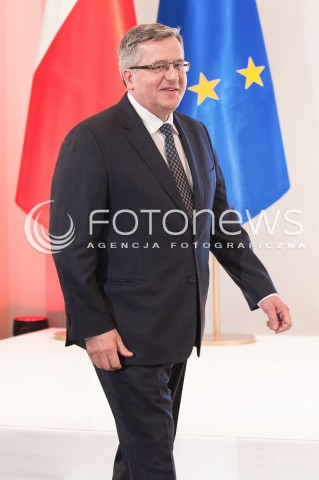  15.04.2015 WARSZAWA<br />PODSUMOWANIE 5 LAT PREZYDENTURY PREZYDENTA BRONISLAWA KOMOROWSKIEGO - LACZY NAS POLSKA<br />N/Z PREZYDENT RP BRONISLAW KOMOROWSKI<br /> 