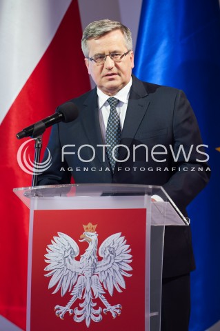  15.04.2015 WARSZAWA<br />PODSUMOWANIE 5 LAT PREZYDENTURY PREZYDENTA BRONISLAWA KOMOROWSKIEGO - LACZY NAS POLSKA<br />N/Z PREZYDENT RP BRONISLAW KOMOROWSKI<br /> 