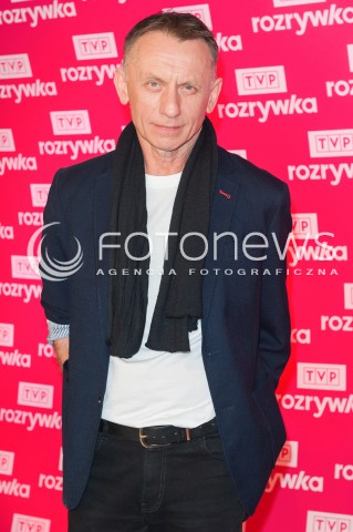  15.04.2015 WARSZAWA <br />DRUGIE URODZINY TVP ROZRYWKA<br />N/Z MARCIN TYNIEC<br /> 