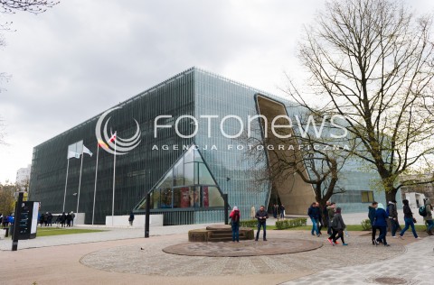  19.04.2015 WARSZAWA<br />MUZEUM HISTORII ZYDOW POLSKICH POLIN<br />N/Z BUDYNEK MUZEUM<br /> 