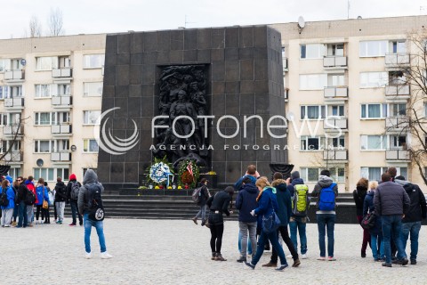  19.04.2015 WARSZAWA<br />MUZEUM HISTORII ZYDOW POLSKICH POLIN<br />N/Z POMNIK BOHATEROW GETTA<br /> 