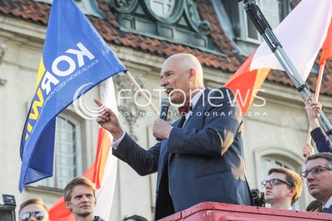  23.04.2015 WARSZAWA <br />WIELKI WIEC WYBORCZY JANUSZA KORWIN MIKKE<br />N/Z JANUSZ KORWIN MIKKE<br /> 