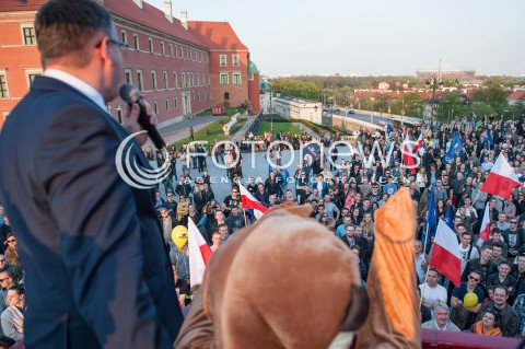  24.04.2015 WARSZAWA<br />WIELKI WIEC WYBORCZY JANUSZA KORWIN MIKKE<br />N/Z PRZEMYSLAW WIPLER<br /> 