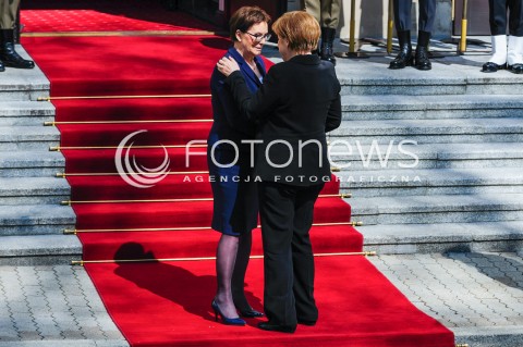  27.04.2015 WARSZAWA<br />POLSKO NIEMIECKIE KONSULTACJE MIEDZYRZADOWE<br />N/Z KANCLERZ NIEMIEC ANGELA MERKEL PREMIER EWA KOPACZ<br /> 