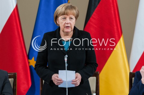  27.04.2015 WARSZAWA<br />POLSKO NIEMIECKIE KONSULTACJE MIEDZYRZADOWE<br />N/Z KANCLERZ NIEMIEC ANGELA MERKEL<br /> 
