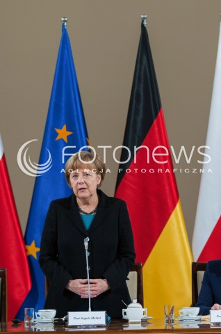  27.04.2015 WARSZAWA<br />POLSKO NIEMIECKIE KONSULTACJE MIEDZYRZADOWE<br />N/Z KANCLERZ NIEMIEC ANGELA MERKEL<br /> 