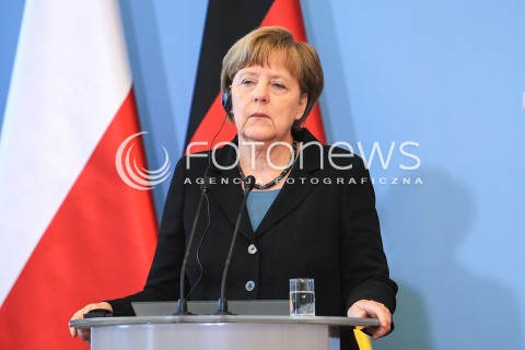  27.04.2015 WARSZAWA<br />POLSKO NIEMIECKIE KONSULTACJE MIEDZYRZADOWE<br />KONFERENCJA PRASOWA<br />N/Z KANCLERZ NIEMIEC ANGELA MERKEL<br /> 