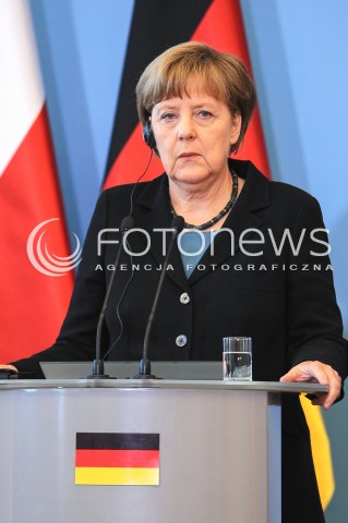  27.04.2015 WARSZAWA<br />POLSKO NIEMIECKIE KONSULTACJE MIEDZYRZADOWE<br />KONFERENCJA PRASOWA<br />N/Z KANCLERZ NIEMIEC ANGELA MERKEL<br /> 