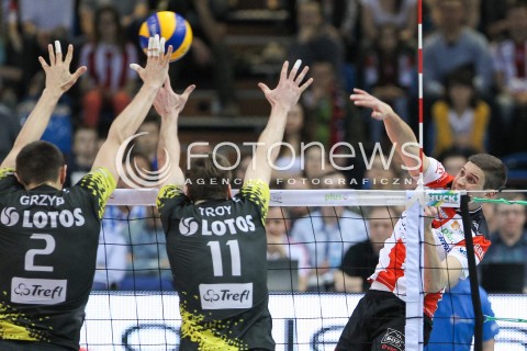  28.04.2015 RZESZOW<br />SIATKOWKA PLUSLIGA 2014/2015 MEN VOLLEYBALL POLAND POLISH PLUS LIGA LEAGUE SEASON 2014/2015 FINAL 3. MECZ<br />MECZ ASSECO RESOVIA - LOTOS TREFL GDANSK<br />N/Z NIKOLAY PENCZEV ( PENCHEV ) <br /> 