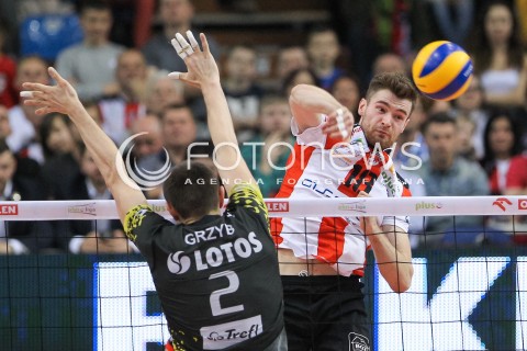  28.04.2015 RZESZOW<br />SIATKOWKA PLUSLIGA 2014/2015 MEN VOLLEYBALL POLAND POLISH PLUS LIGA LEAGUE SEASON 2014/2015 FINAL 3. MECZ<br />MECZ ASSECO RESOVIA - LOTOS TREFL GDANSK<br />N/Z DAWID DRYJA <br /> 