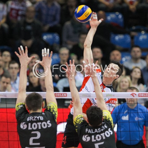  28.04.2015 RZESZOW<br />SIATKOWKA PLUSLIGA 2014/2015 MEN VOLLEYBALL POLAND POLISH PLUS LIGA LEAGUE SEASON 2014/2015 FINAL 3. MECZ<br />MECZ ASSECO RESOVIA - LOTOS TREFL GDANSK<br />N/Z RAFAL BUSZEK <br /> 