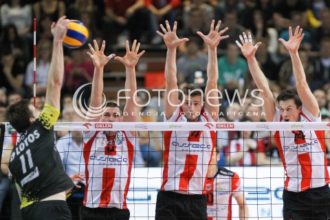  28.04.2015 RZESZOW<br />SIATKOWKA PLUSLIGA 2014/2015 MEN VOLLEYBALL POLAND POLISH PLUS LIGA LEAGUE SEASON 2014/2015 FINAL 3. MECZ<br />MECZ ASSECO RESOVIA - LOTOS TREFL GDANSK<br />N/Z DAWID KONARSKI PIOTR NOWAKOWSKI RAFAL BUSZEK <br /> 