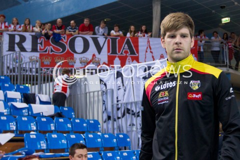  28.04.2015 RZESZOW<br />SIATKOWKA PLUSLIGA 2014/2015 MEN VOLLEYBALL POLAND POLISH PLUS LIGA LEAGUE SEASON 2014/2015 FINAL 3. MECZ<br />MECZ ASSECO RESOVIA - LOTOS TREFL GDANSK<br />N/Z SEBASTIAN SCHWARZ<br /> 