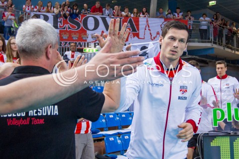  28.04.2015 RZESZOW<br />SIATKOWKA PLUSLIGA 2014/2015 MEN VOLLEYBALL POLAND POLISH PLUS LIGA LEAGUE SEASON 2014/2015 FINAL 3. MECZ<br />MECZ ASSECO RESOVIA - LOTOS TREFL GDANSK<br />N/Z RAFAL BUSZEK KIBICE<br /> 