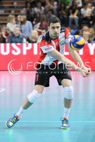  28.04.2015 RZESZOW<br />SIATKOWKA PLUSLIGA 2014/2015 MEN VOLLEYBALL POLAND POLISH PLUS LIGA LEAGUE SEASON 2014/2015 FINAL 3. MECZ<br />MECZ ASSECO RESOVIA - LOTOS TREFL GDANSK<br />N/Z FABIAN DRZYZGA SYLWETKA <br /> 