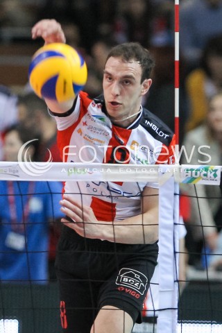  28.04.2015 RZESZOW<br />SIATKOWKA PLUSLIGA 2014/2015 MEN VOLLEYBALL POLAND POLISH PLUS LIGA LEAGUE SEASON 2014/2015 FINAL 3. MECZ<br />MECZ ASSECO RESOVIA - LOTOS TREFL GDANSK<br />N/Z MARKO IVOVIC SYLWETKA ATAK<br /> 