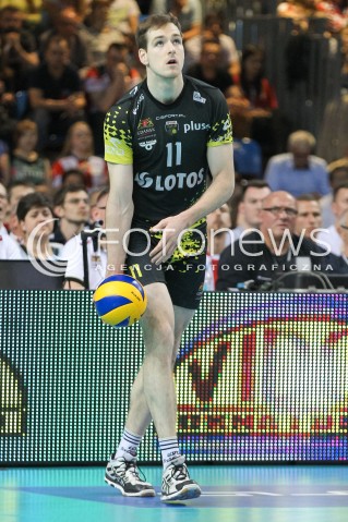  28.04.2015 RZESZOW<br />SIATKOWKA PLUSLIGA 2014/2015 MEN VOLLEYBALL POLAND POLISH PLUS LIGA LEAGUE SEASON 2014/2015 FINAL 3. MECZ<br />MECZ ASSECO RESOVIA - LOTOS TREFL GDANSK<br />N/Z MURPHY TROY SYLWETKA <br /> 