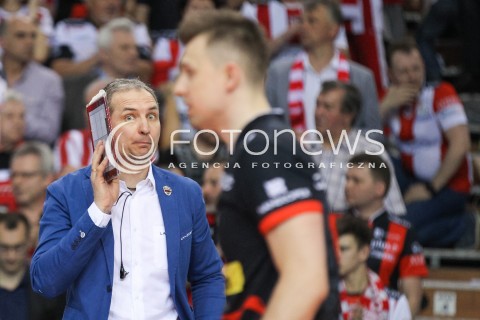  28.04.2015 RZESZOW<br />SIATKOWKA PLUSLIGA 2014/2015 MEN VOLLEYBALL POLAND POLISH PLUS LIGA LEAGUE SEASON 2014/2015 FINAL 3. MECZ<br />MECZ ASSECO RESOVIA - LOTOS TREFL GDANSK<br />N/Z ANDRZEJ KOWAL - TRENER ( HEAD COACH ) <br /> 
