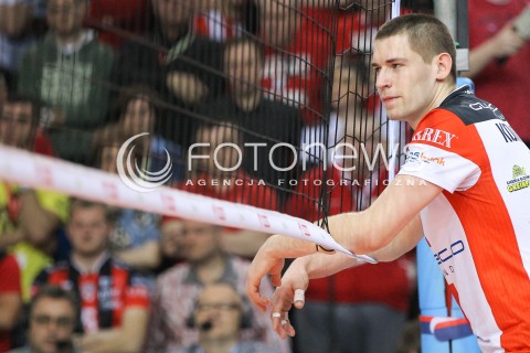  28.04.2015 RZESZOW<br />SIATKOWKA PLUSLIGA 2014/2015 MEN VOLLEYBALL POLAND POLISH PLUS LIGA LEAGUE SEASON 2014/2015 FINAL 3. MECZ<br />MECZ ASSECO RESOVIA - LOTOS TREFL GDANSK<br />N/Z DAWID KONARSKI SYLWETKA <br /> 